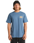 The Billabong Mens Crayon Wave T-Shirt in Slate Blue