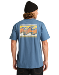 The Billabong Mens Crayon Wave T-Shirt in Slate Blue