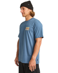 The Billabong Mens Crayon Wave T-Shirt in Slate Blue