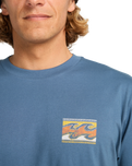 The Billabong Mens Crayon Wave T-Shirt in Slate Blue