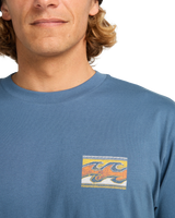 The Billabong Mens Crayon Wave T-Shirt in Slate Blue