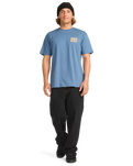 The Billabong Mens Crayon Wave T-Shirt in Slate Blue