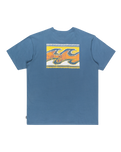 The Billabong Mens Crayon Wave T-Shirt in Slate Blue
