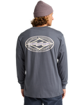 The Billabong Mens Diamond Vision Long Sleeve T-Shirt in Ombre Blue