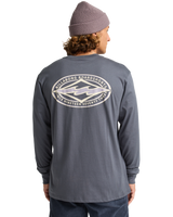 The Billabong Mens Diamond Vision Long Sleeve T-Shirt in Ombre Blue