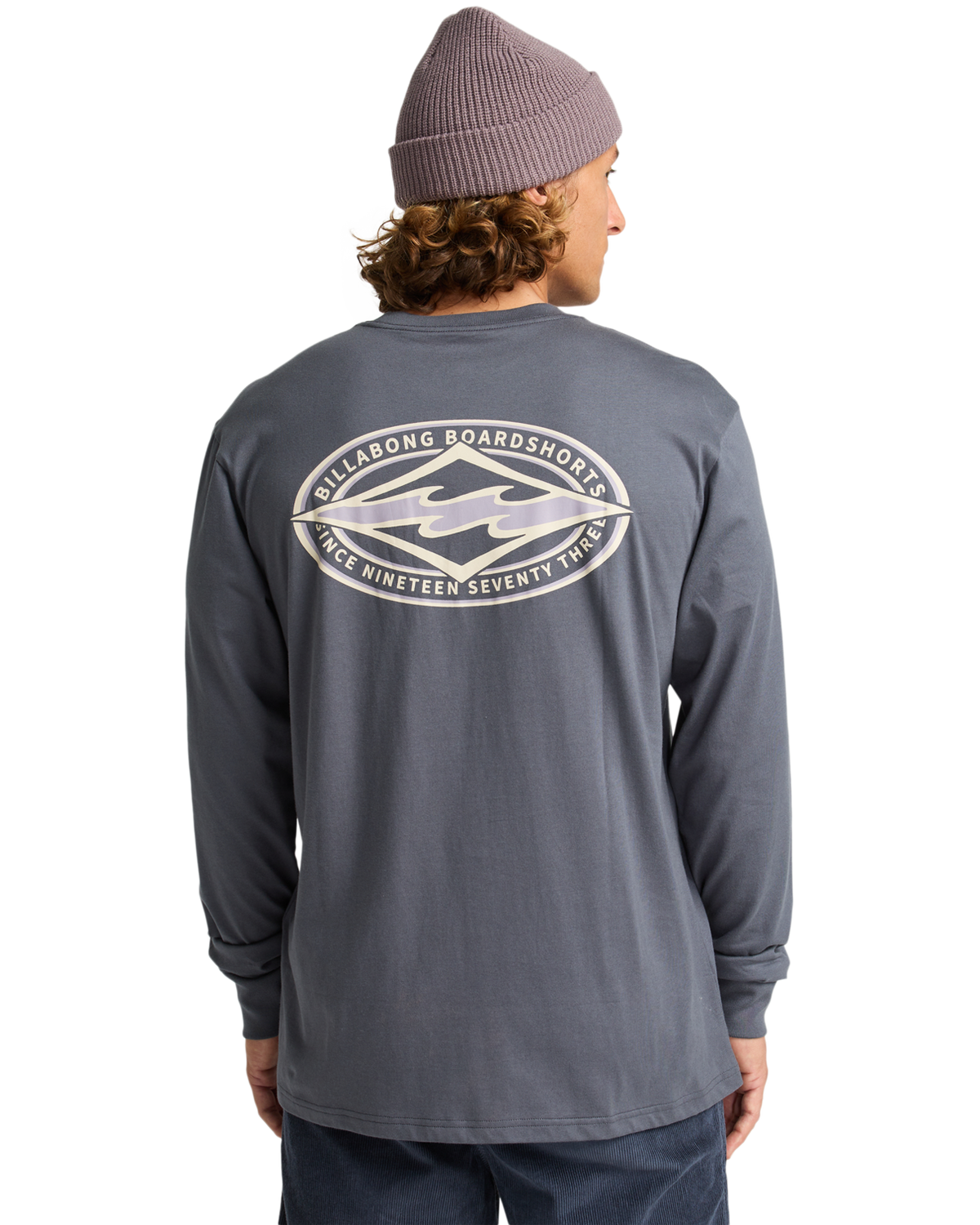The Billabong Mens Diamond Vision Long Sleeve T-Shirt in Ombre Blue