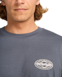 The Billabong Mens Diamond Vision Long Sleeve T-Shirt in Ombre Blue