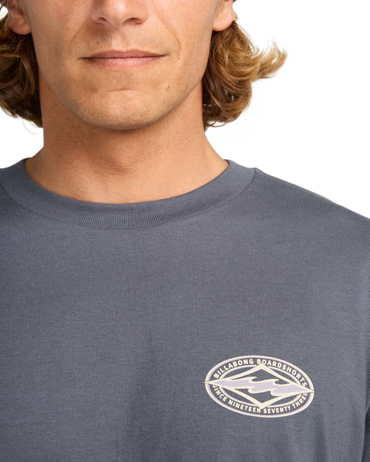 The Billabong Mens Diamond Vision Long Sleeve T-Shirt in Ombre Blue