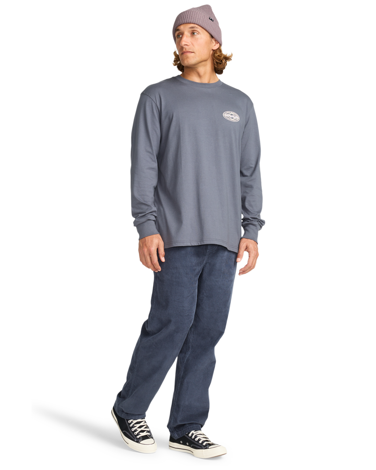 The Billabong Mens Diamond Vision Long Sleeve T-Shirt in Ombre Blue