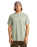 The Billabong Mens Arch Wave Wash T-Shirt in Grey Green
