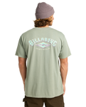 The Billabong Mens Arch Wave Wash T-Shirt in Grey Green