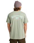 The Billabong Mens Arch Wave Wash T-Shirt in Grey Green