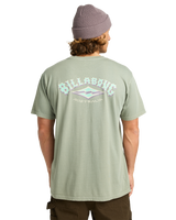 The Billabong Mens Arch Wave Wash T-Shirt in Grey Green