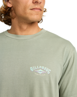 The Billabong Mens Arch Wave Wash T-Shirt in Grey Green