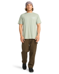 The Billabong Mens Arch Wave Wash T-Shirt in Grey Green