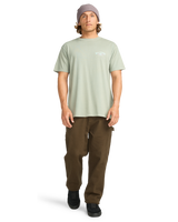 The Billabong Mens Arch Wave Wash T-Shirt in Grey Green