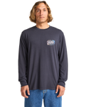 The Billabong Mens The Bay Long Sleeve T-Shirt in Dark Navy
