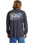 The Billabong Mens The Bay Long Sleeve T-Shirt in Dark Navy