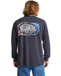 The Billabong Mens The Bay Long Sleeve T-Shirt in Dark Navy