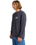 The Billabong Mens The Bay Long Sleeve T-Shirt in Dark Navy