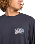 The Billabong Mens The Bay Long Sleeve T-Shirt in Dark Navy