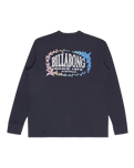 The Billabong Mens The Bay Long Sleeve T-Shirt in Dark Navy