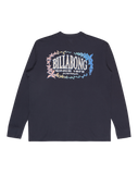 The Billabong Mens The Bay Long Sleeve T-Shirt in Dark Navy