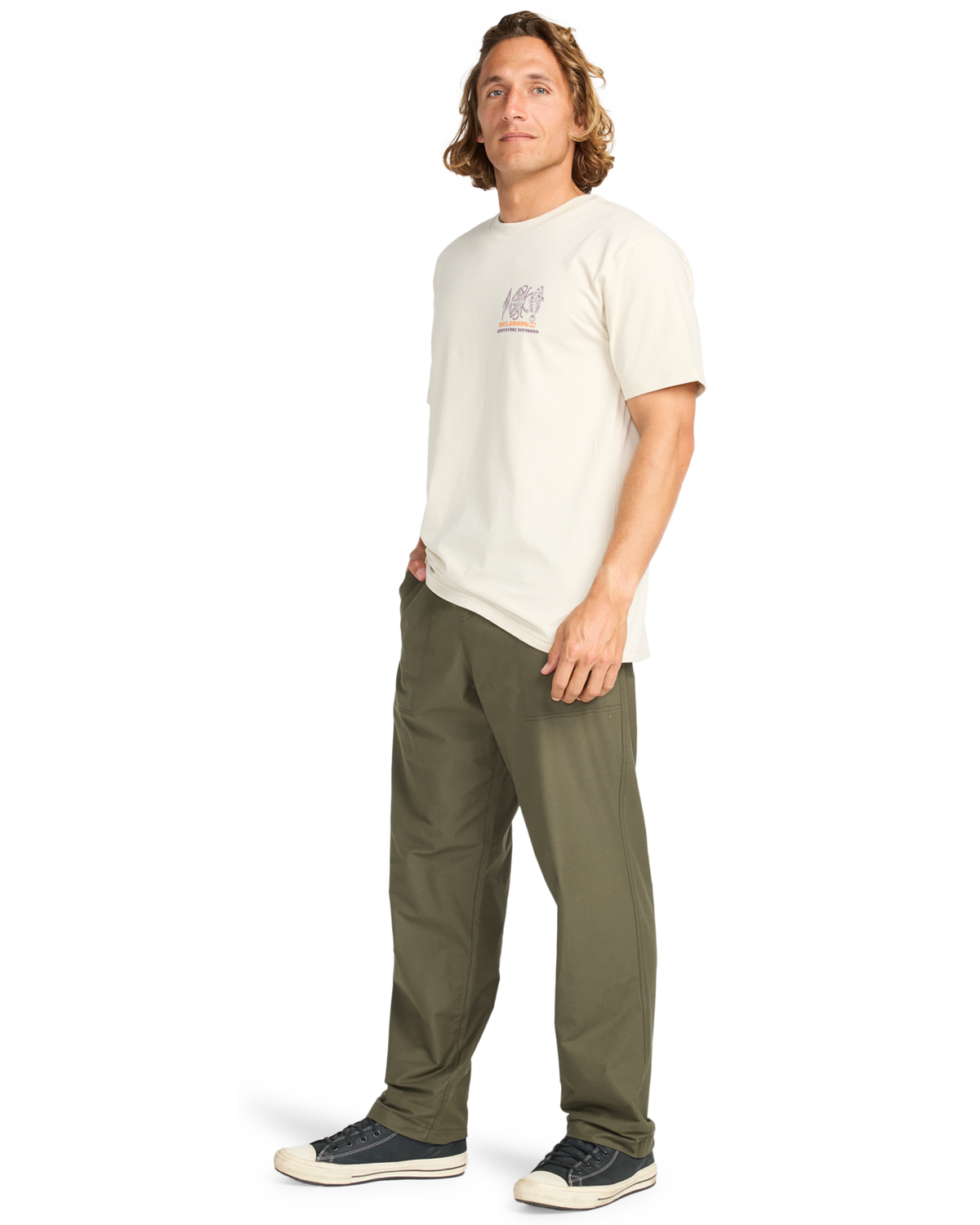 The Billabong Mens Adventure Division Fauna T-Shirt in Chino