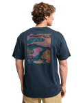 The Billabong Mens Adventure Division Scribbly T-Shirt in Navy
