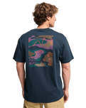 The Billabong Mens Adventure Division Scribbly T-Shirt in Navy