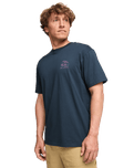 The Billabong Mens Adventure Division Scribbly T-Shirt in Navy