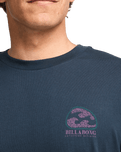 The Billabong Mens Adventure Division Scribbly T-Shirt in Navy