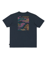 The Billabong Mens Adventure Division Scribbly T-Shirt in Navy