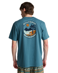 The Billabong Mens Adventure Division Rockies T-Shirt in Vintage Blue