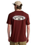 The Billabong Mens Orbit Arch T-Shirt in Burnt Red