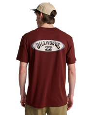 The Billabong Mens Orbit Arch T-Shirt in Burnt Red