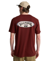 The Billabong Mens Orbit Arch T-Shirt in Burnt Red