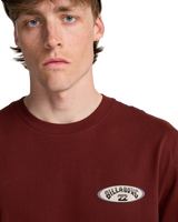 The Billabong Mens Orbit Arch T-Shirt in Burnt Red