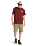 The Billabong Mens Orbit Arch T-Shirt in Burnt Red