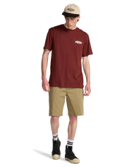 The Billabong Mens Orbit Arch T-Shirt in Burnt Red