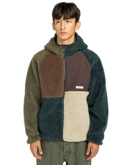 Wolfe Sherpa Reversible Fleece Jacket in Multicolour