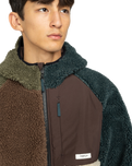 Wolfe Sherpa Reversible Fleece Jacket in Multicolour