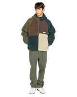 Wolfe Sherpa Reversible Fleece Jacket in Multicolour