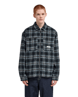 The Element Mens Fuzzy Check Jacket in Brushed Plaid Dark Slate