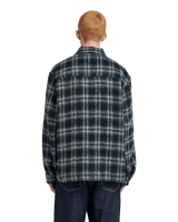 The Element Mens Fuzzy Check Jacket in Brushed Plaid Dark Slate