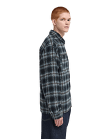 The Element Mens Fuzzy Check Jacket in Brushed Plaid Dark Slate