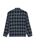 The Element Mens Fuzzy Check Jacket in Brushed Plaid Dark Slate