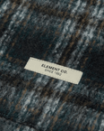 The Element Mens Fuzzy Check Jacket in Brushed Plaid Dark Slate