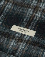 The Element Mens Fuzzy Check Jacket in Brushed Plaid Dark Slate
