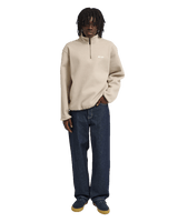The Element Mens Sefton 1/4 Zip Fleece Jacket in Oatmeal Heather
